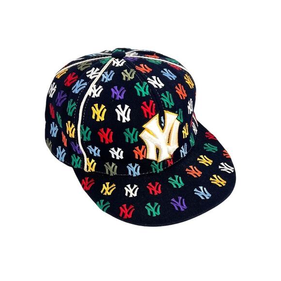 American Needle baseball cap hat NY Yankees logo MLB 7 5/8 multi color fitted - Picture 1 of 10